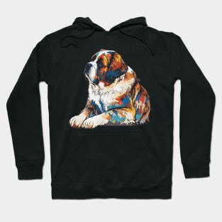 Saint Bernard Dog Art Hoodie